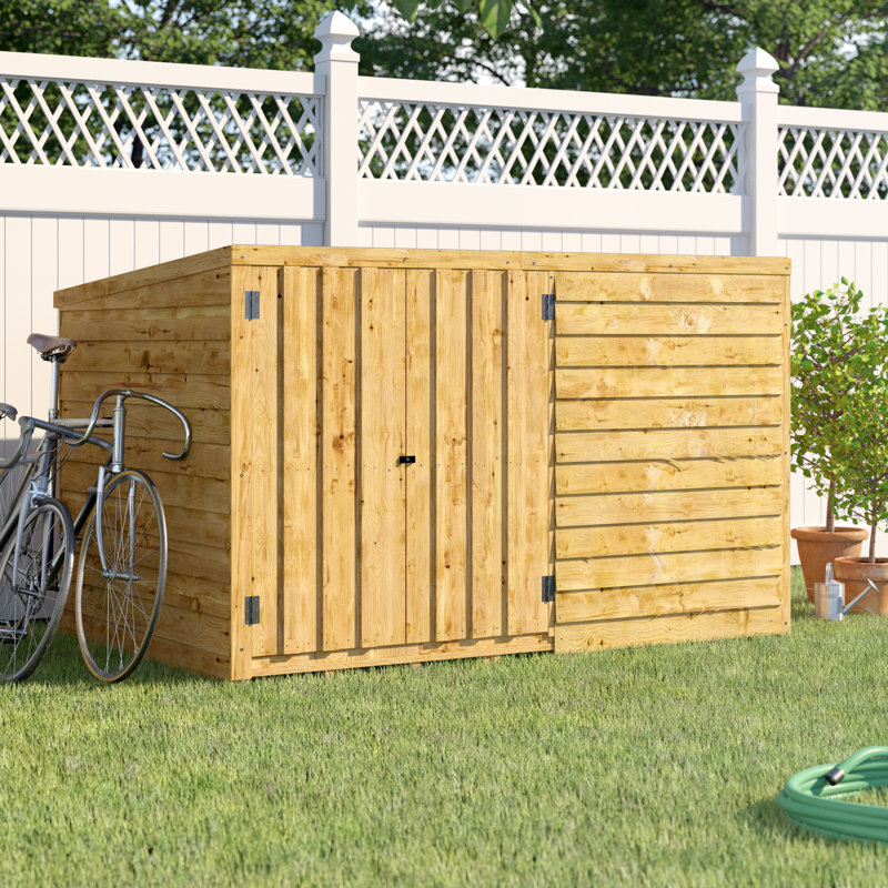 WFX Utility 6 ft. W x 4 ft. D Solid Wood Bike Shed & Reviews Wayfair